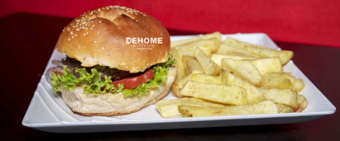 Beef Burger and Chips - Image 8