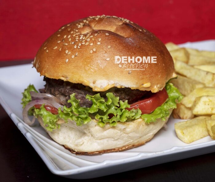 Beef Burger and Chips - Image 7