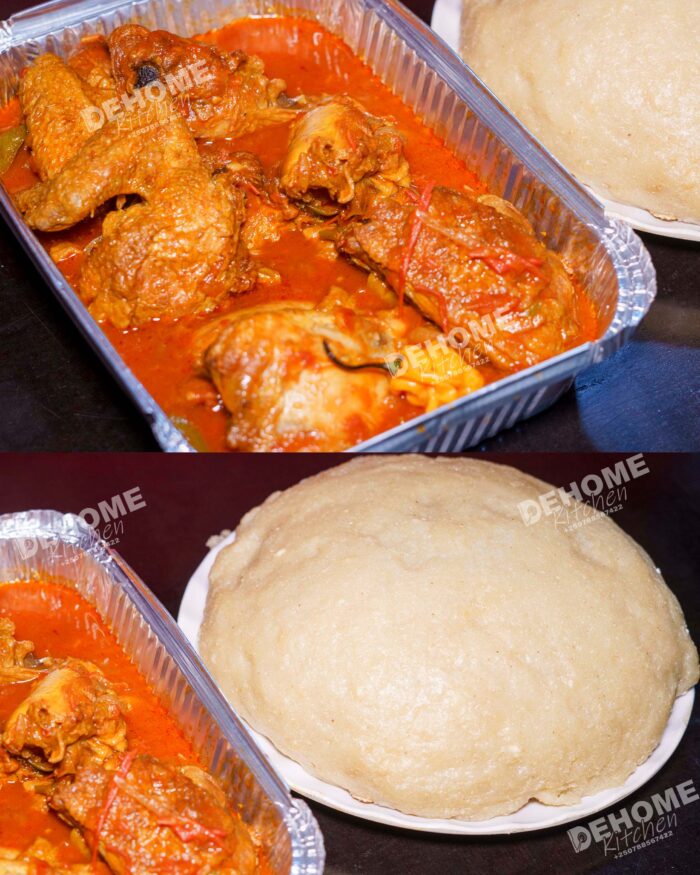 Full Stew chicken + Ugali
